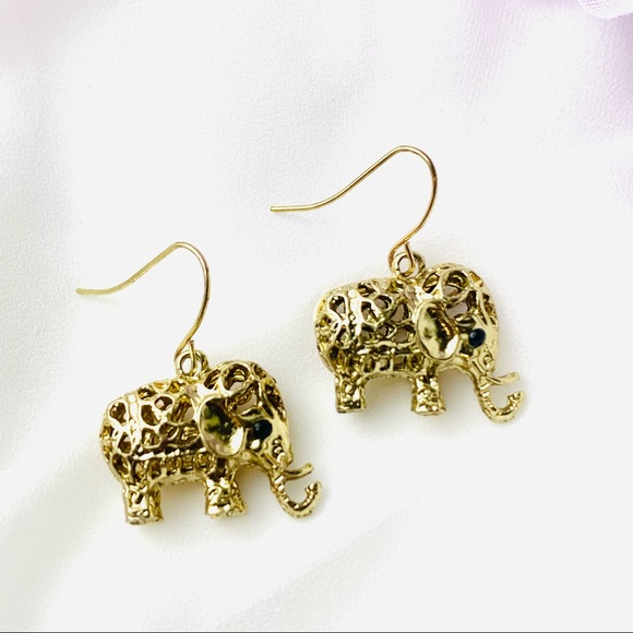 🌹PURE EXPRESSION Hypo Allergenic Elephant charm pendant goldtone dangle … - Picture 5 of 8